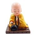 thumbnail image 1 of Figura pequeña de juguete solar para decoración de salpicadero de coche, muñecos con cabeza asintiendo, Buda y Amarillo, 1 of 9