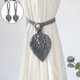thumbnail image 3 of Cuerda de corbata de cortina Sunnimix Boho Hoja Tejido Borla Gris, 3 of 6