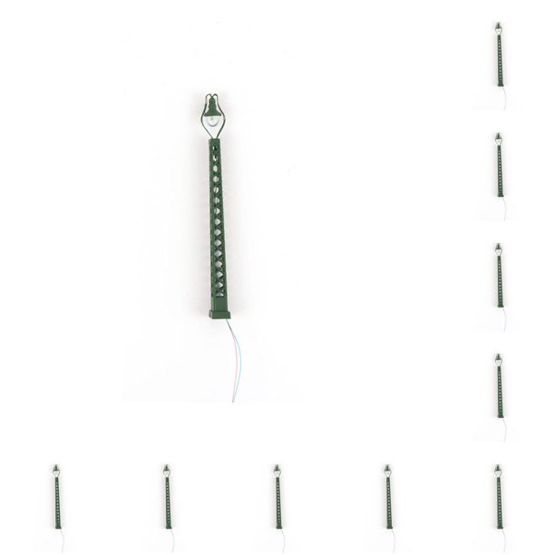 sweethay Modelo de tren, farola, modo blanco cálido, paisaje, construcción, LED, luz de vía férrea, artesanía, lámpara de pista, mesa, accesorios de Verde 10piezas sweethay CBP440471