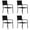Black, variant on vidaXL Garden Dining Chair Set of 6 Black Poly Rattan, Steel Medium