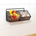 thumbnail image 4 of Kedshhgu Iron Kitchen Vegetable Storage Rack, Space Saving and Multi-Purpose, Hanging Fruit Basket and Produce Vegetable Storage Rack, Suitable for Kitchen or Pantry, 4 of 6