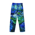thumbnail image 3 of Lsque Colorful Stained Glass Crocodile Print Men's Pajama Pants, Lounge Pant - Comfortable Home Wear,Elastic Waistband, Stylish Design-X-Large, 3 of 9