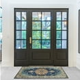 thumbnail image 6 of Washable Skid-Resistant Accent Rug Geometric Blue Multi 24" x 48", 6 of 9