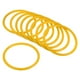 thumbnail image 1 of Uxcell 8cm Anillos de lanzamiento de carnaval de plástico, juego de favor de fiesta, paquete de 12 en amarillo, 1 of 7