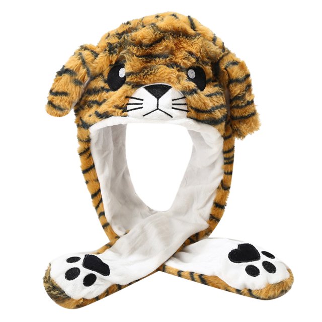 Tiger-Shaped Winter Hat Cartoon Ear Warm Family Hats for Cold Weather Comfort and Style