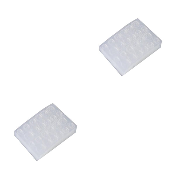 Seitruly Paquete de 50 pestañas de silicona para uñas, autoadhesivas, accesorios para mujeres, grifo adhesivo, pasador de doble cara, diseño 2piezas