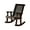 Semi Solid Black Stain, variant on Amish Casual Heavy Duty Roll Back Wooden Outdoor Rocking Chair, Unfinished