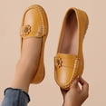 thumbnail image 4 of Mocassins à Enfiler pour Femmes à Talon Compensé Bas avec Fleurs, Chaussures de Marche Confortables en Cuir Souple, Chaussures de Plage, de Robe et de Travail, 4 of 6