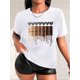 thumbnail image 1 of Camiseta para mujer Suave Transpirable veranoHeart Print Casual T-Shirt, Crew Neck Short Sleeves Pullover Sports Tee, Women's Comfy TopsFather's Day, Mother's Day, New Year, Spring Festival, Valenti, 1 of 8