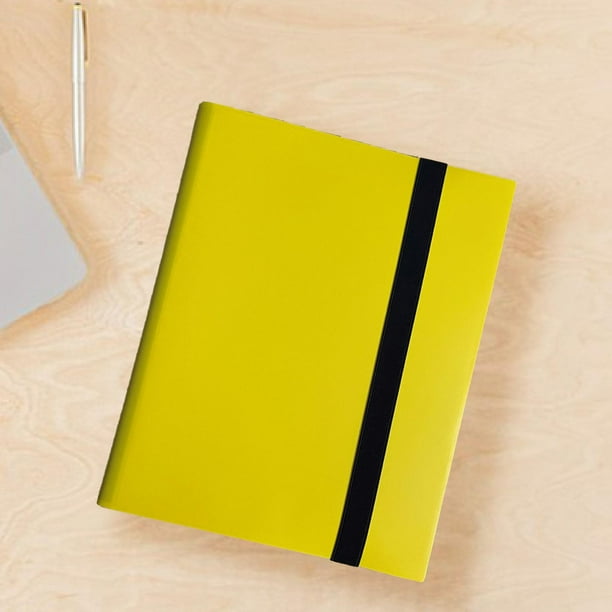 Carpeta de álbumes de tarjetas coleccionables, libros de tarjetas, carpetas resistentes para tarjetas, álbum de almacenamiento de tarjetas, portátil, amarillo