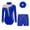 A Royal Blue, variant on Kids Girls Long Sleeve Gymnastics Leotard with Shorts Hair Scrunchies Set Dance Biketard B Royal Blue 6