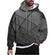 thumbnail image 2 of Sudadera con capucha para hombre, estilo casual, con cuello redondo, estampado, manga larga, blusa de poliéster, 2 of 6