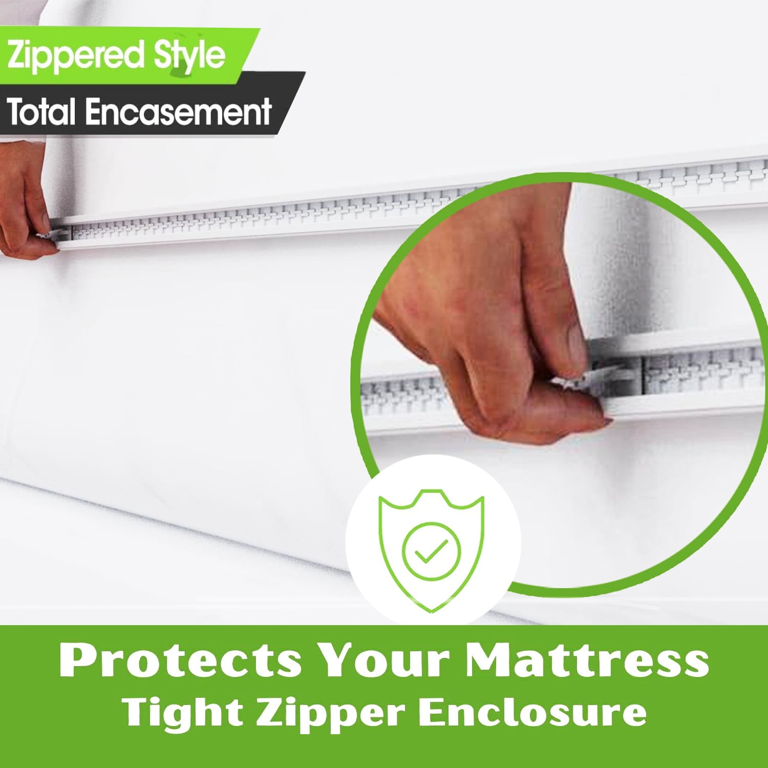  Crib Size SureGuard Mattress Encasement - 100% Waterproof, Bed  Bug Proof, Hypoallergenic - Premium Zippered Six-Sided Cover : Home &  Kitchen