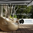 thumbnail image 5 of ALEKO 13' x 10' Manual Retractable Grey White Stripes Patio Awning Sunshade, 5 of 12