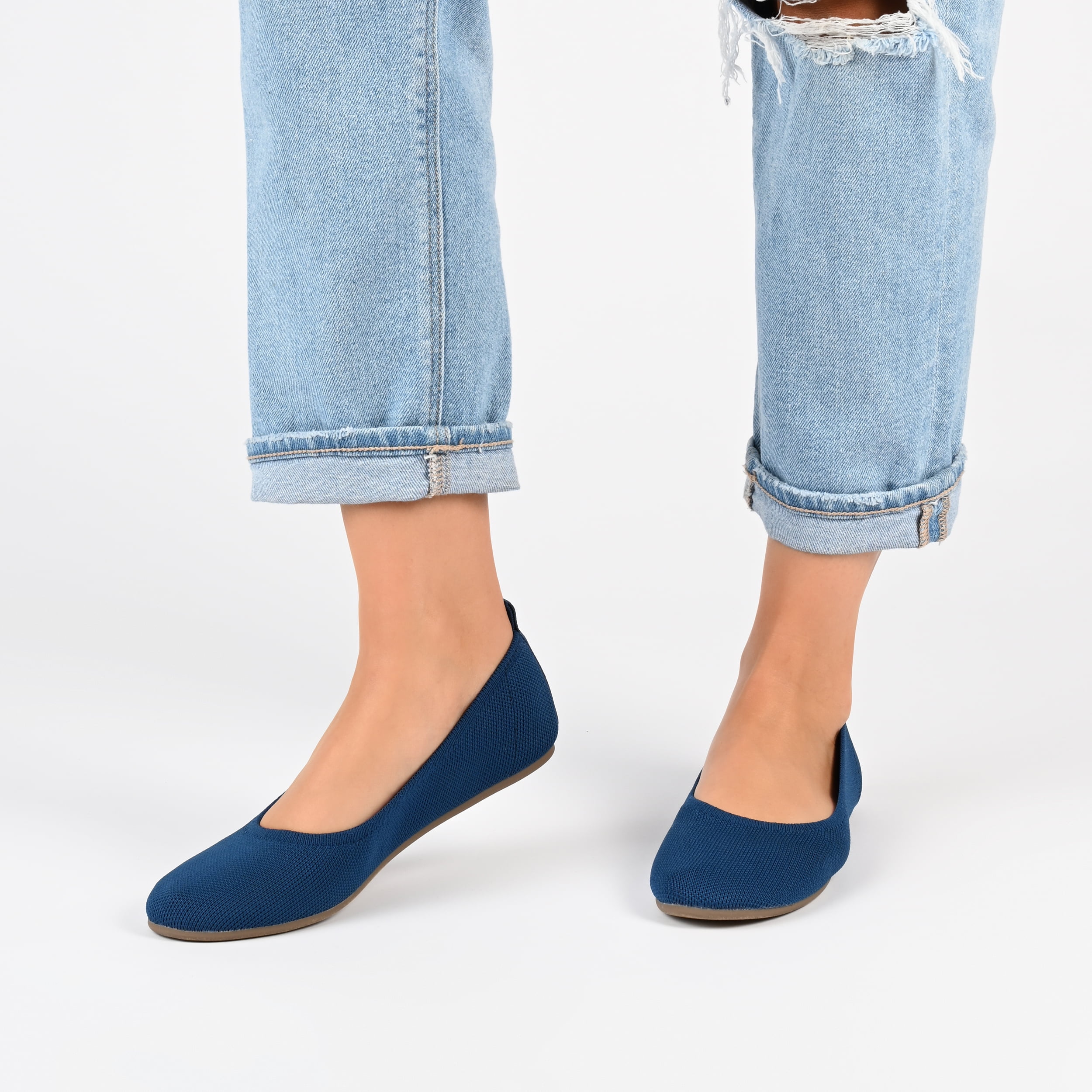 Journee Women's Jersie Knit Foldable Ballet Flats, Widths Available