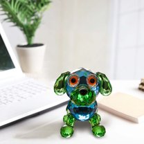 Gumesh Crystal Animal Figurines - Handcrafted Glass Turtle/dog/owl/rabbit Decor with Prism Effect, Gift-Ready Collectibles for Shelf/Desk Christmas Ornaments