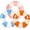 Blue Pink Orange Stripe, variant on Large Swim Ring with Handles for Adults,47 Inch Classic Pool Swimming Rings Pool Inner Tubes,Inflatable Pool Floats,Pool Floaties Adult Size for Summer Pool Party Beach