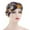 Navy, variant on Women's Hat Printed Ruffle Turban Hat Lightweight Chemo Beanie Hair Loss Wrap Cap