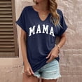 thumbnail image 2 of Women's Fashion Print Top Loose Small V Neck T Shirt Active Jacket Women Long Sleeve Woman Shirts T Shirt Women Soft Stripped Short Sleeve Shirt Women Short Sleeve Tops for Women Summer Workout, 2 of 4