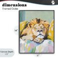 thumbnail image 4 of Stupell Industries Cottage Sleeping Lion on Pastel Pillows Black Framed Giclee Art, 11 x 14, by The Prints Vibe, 4 of 8