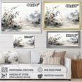 thumbnail image 4 of Designart "Sumi Bird Asian Painting XIII" Asian Floater Framed Wall Art Living Room, 4 of 7