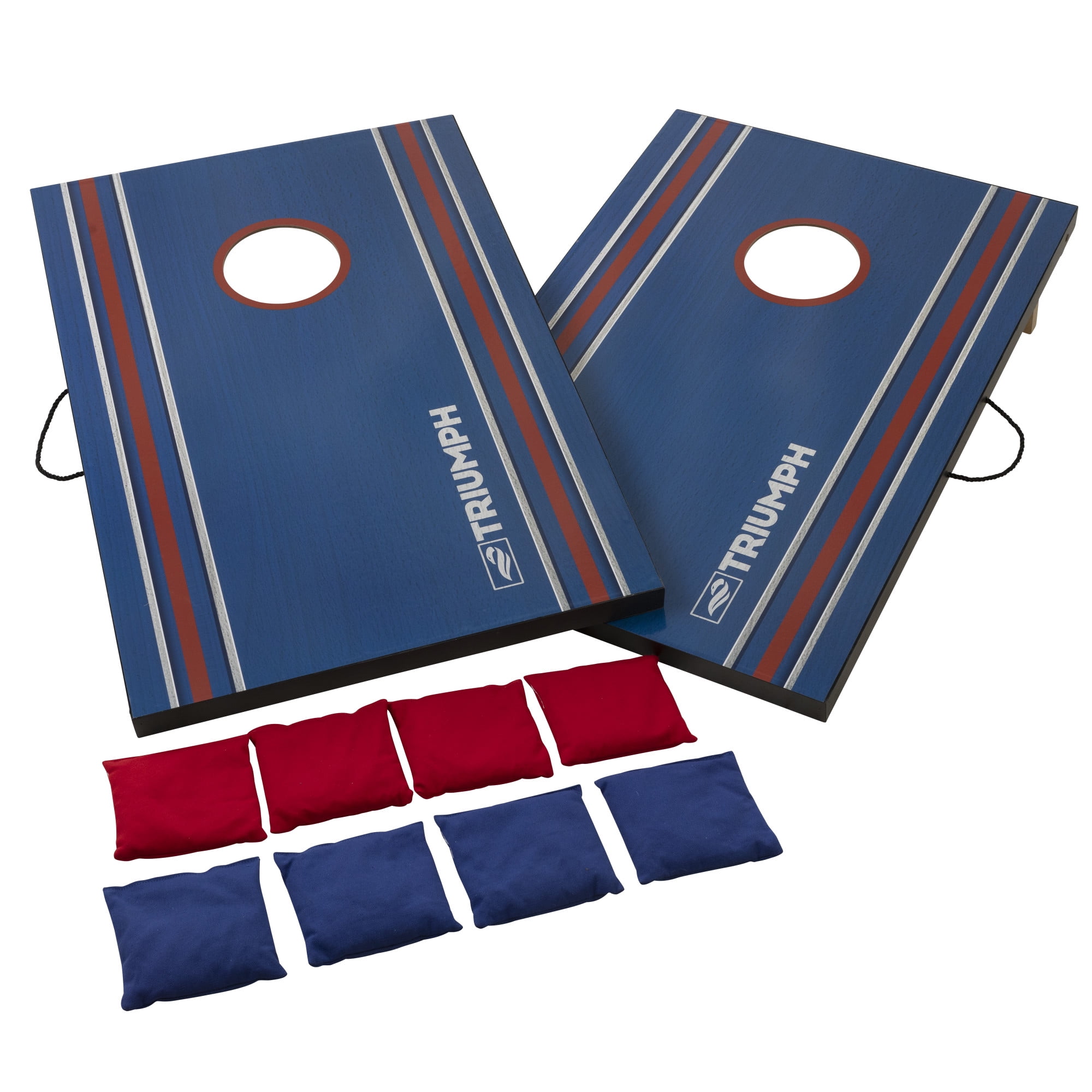 Patriotic Cornhole Bean Bag Toss Game Set 8 Duck Cloth Bean Bags Carry Handles 