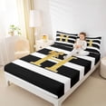 thumbnail image 3 of Erosebridal Bowknot H Letter Kids Full Size Sheets, Modern Abstract Bed Sheets, 4pcs, 3 of 5