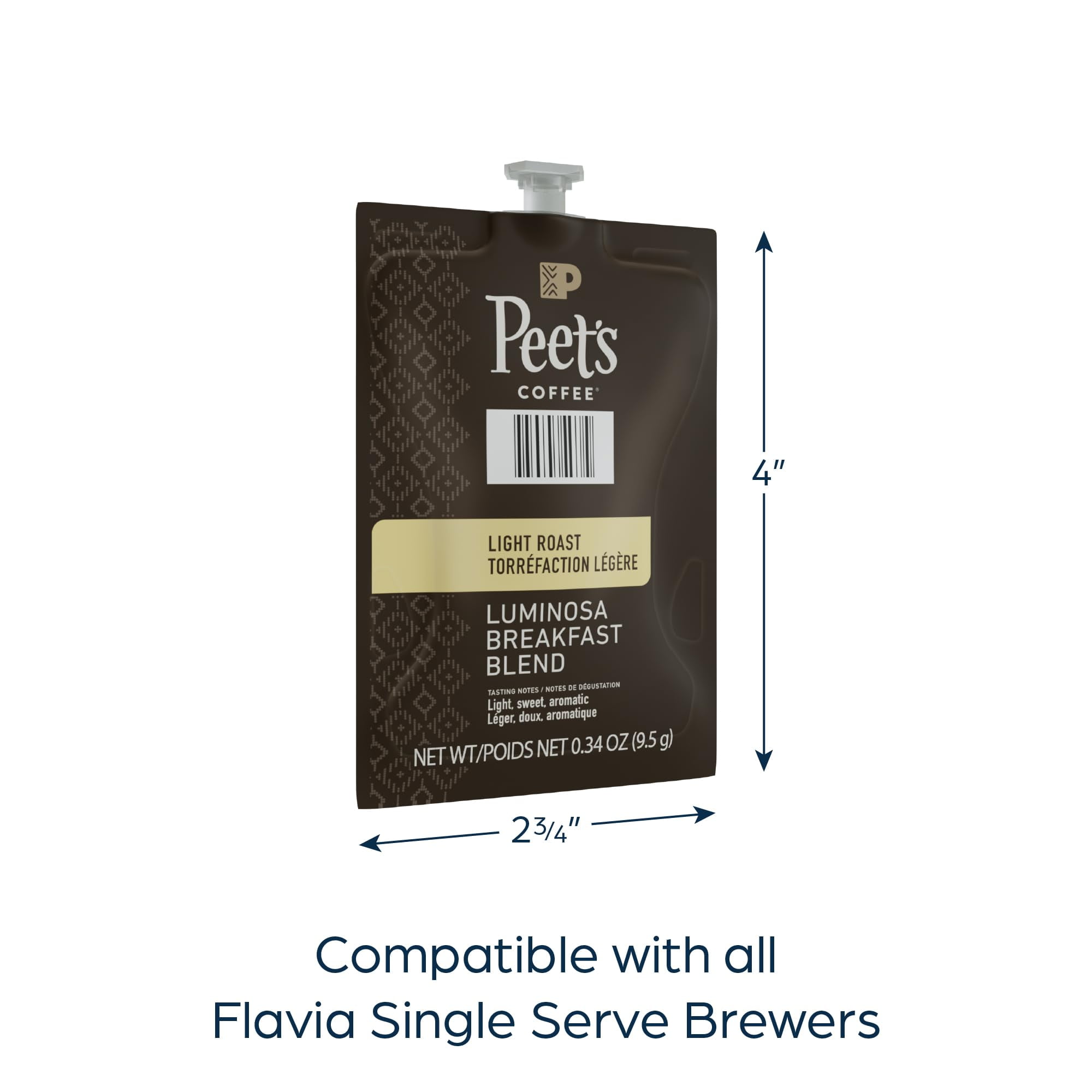 Flavia, LAV48037, Freshpack Peet's Colombia Luminosa Coffee, 76 / Carton