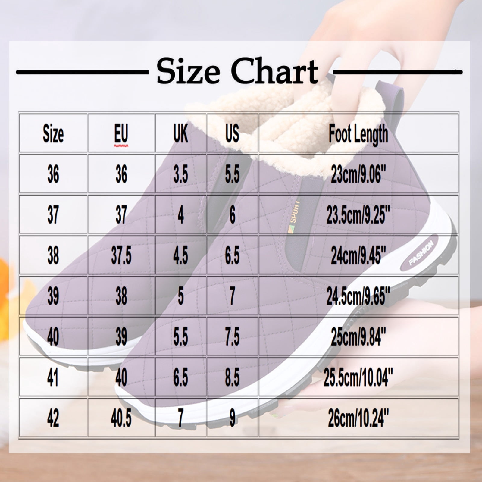 Gamivast Hiking Shoes for Women Lightweight Slip-on Fleece Lined Winter Boots Casual Warm Arch Support Cozy Leather Shoes with Non-Slip Walking Outdoor Indoor