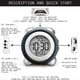 thumbnail image 3 of Digital Alarm Clock,Time Date Display Twin Bell Very Loud for Heavy Sleepers Dual Alarm Blue Backlig, 3 of 5