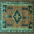 thumbnail image 1 of Ahgly Company Indoor Square Persian Turquoise Blue Traditional Area Rugs, 6' Square, 1 of 4