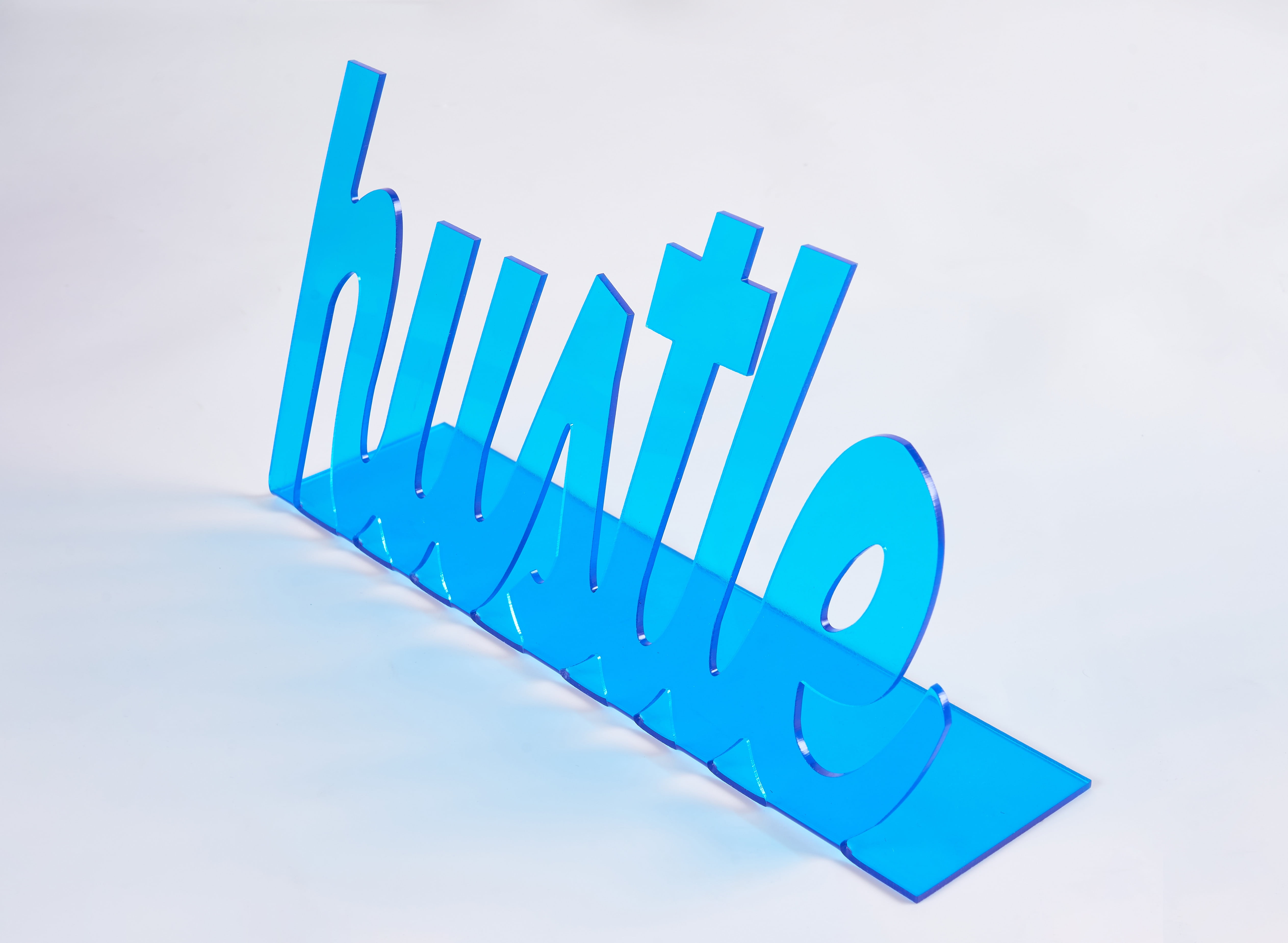 Urban Shop Hustle Acrylic Sign 12"L x 3" W x 7"H