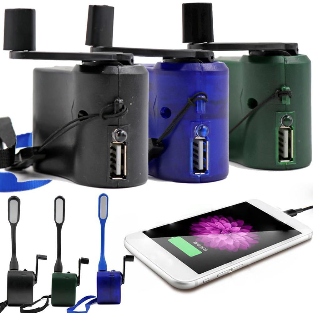 Portable Hand Crank Wind Up USB Cell Phone Emergency Charger For Outdoor NEW LED Emergency Illuminat O3R2