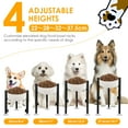 thumbnail image 3 of Wekvgz 2Pcs Dog Bowl Stand Width and Height Adjustable Elevated Dog Bowl Stand Sturdy Metal Dog Food Bowl Stand Stable Raised Dog Bowl Stand for Large Dogs Pets(Bowl Not Included), 3 of 10