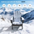thumbnail image 2 of FUNDAZE Foldable Adirondack Chair, HDPE Wide Seat Outdoor Patio Chair for Garden & Poolside, Black, 2 of 7