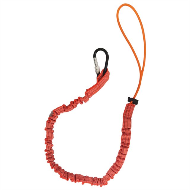 Cordón de herramienta de cuerda elástica de seguridad con mosquetón, trabajo de escalada, cuerda de seguridad anticaída, accesorios de escalada para trabajo aéreo