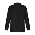 thumbnail image 6 of Women Shirts Button Down Solid Color Lapel Collared Spring Tops Summer Long Sleeve Dressy Casual Work Blouses Business, 6 of 6