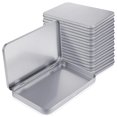 thumbnail image 1 of Rectangular Metal Tin Box with Lid Metal Hinged Lid Tin Metal Empty Tin Box Container Silver Storage Tin Box,10PCS, 1 of 7