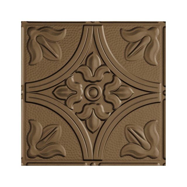 Fasade Easy Installation Traditional 2 Argent Bronze Glue Up Ceiling Tile/ Ceiling Panel (12" X 12" Sample)