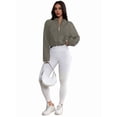 thumbnail image 5 of Women'S Mesh Sheer Zip Up Jacket Mock Neck Light-Weight Athletic Outerwear with Pockets Gray S, 5 of 9