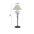 thumbnail image 5 of Metal Floor Lamp with Leaf Accent Body and Fabric Bell Shade,Black and Gray, 5 of 5