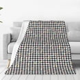 thumbnail image 1 of Balery Black And White Houndstooth Manta de Felpa Suave y Acogedora – Cobija de Franela Aterciopelada para Cama, Lavable y Cálida para Sofá, Mascotas, Transpirable-50"x40", 1 of 7