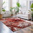 thumbnail image 3 of Large Area Rugs 8'x10', Ocean Red Octopus Carpet Runner Indoor Outdoor Rugs Home Decor Aesthetic, Nautical Castle Coastal Lighthouse Non Slip Mats Washable Accent Rug for Living Room Bedroom, 3 of 8