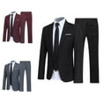 thumbnail image 4 of Skymirror Men Suit Set Lapel Formal Stylish Buttons Pockets Blazer for Dating, 4 of 8