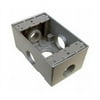 Morris Products 36070 Weatherproof Boxes - One Gang 18 Cubic Inch Capacity - 5 Outlet Holes 0.5 In. Gray