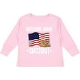 thumbnail image 3 of Inktastic Military Dad Welcome Home USA Flag Boys or Girls Long Sleeve Toddler T-Shirt, 3 of 5