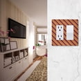thumbnail image 5 of Yayeee Rocker Switch Wall Plate 3-Gang 6.5"x4.6" Home Decorative Outlet Cover, Red Stripes Pattern, 5 of 6