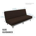 thumbnail image 2 of XYMHUN Armless Futon Cover Stretch Futon Slipcovers with Elastic Bottom Dark Coffee, 2 of 7