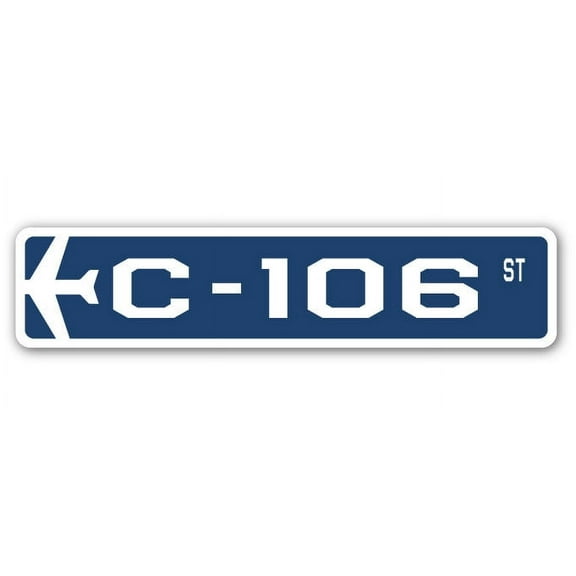 C-106 Street Sign Air Force Aircraft Military | Indoor/Outdoor | 30" Wide
