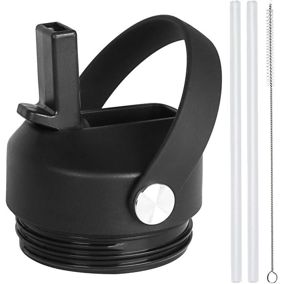 Straw Lid For Yeti Rambler Water Bottle 18 26 36 64 Oz, Replacement Cap Straw Cap For Rtic And Yeti Bottle, Lid With Straws And Brush And Flexible Han